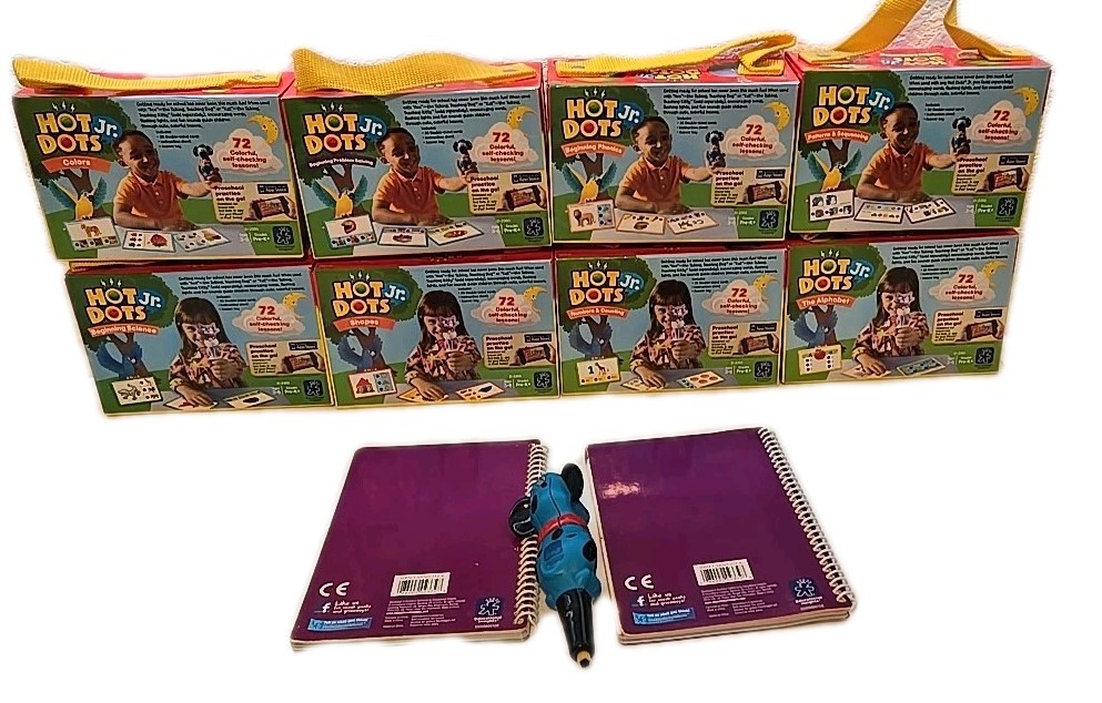 Educational Insights Hot dots Jr Lot Complete. Pre-K Math Shapes Phonics Colors