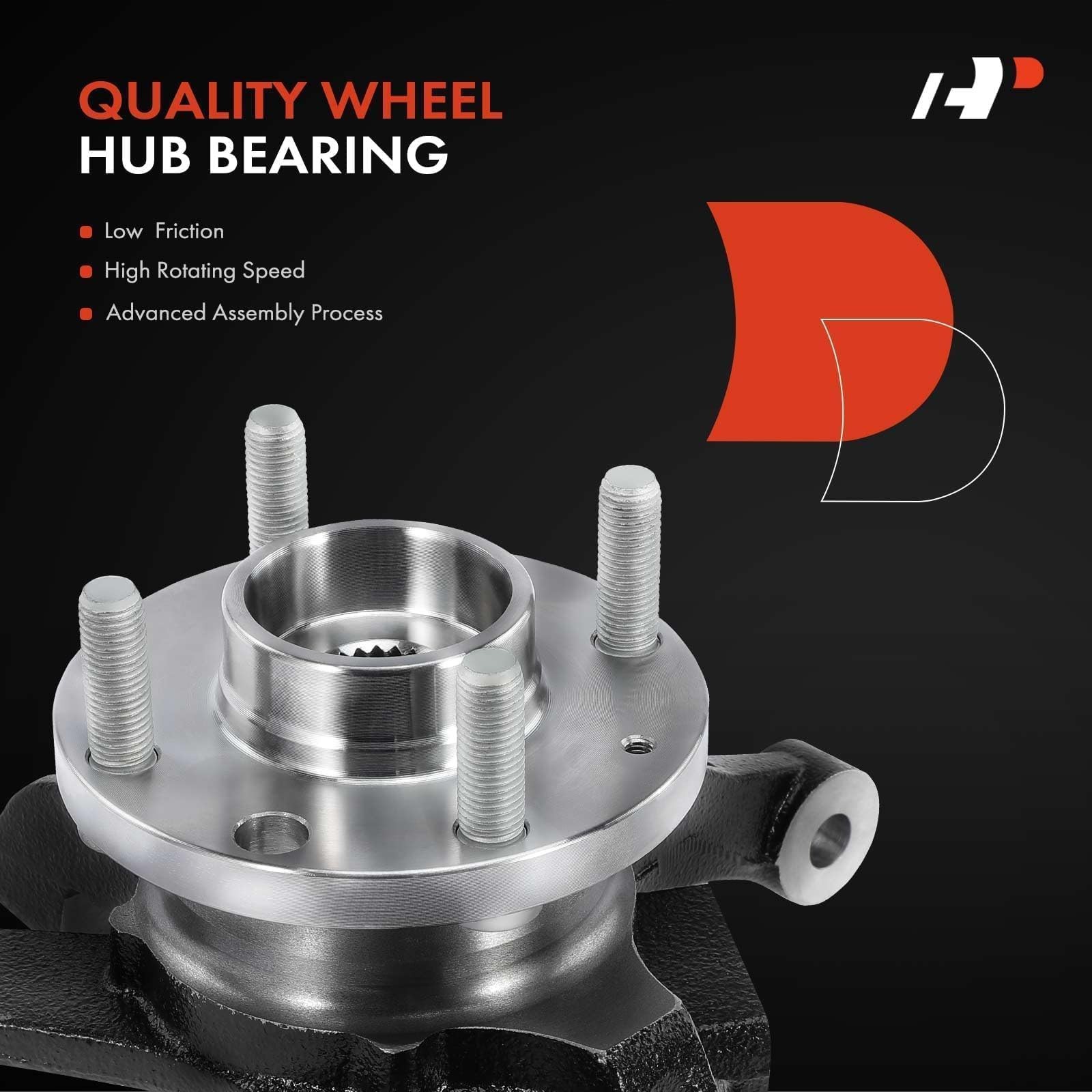 Front Right Passenger Steering Knuckle Hub Bearing for Chevrolet Pontiac