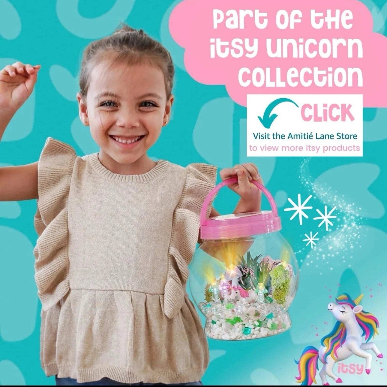 Amitie Lane DIY Light Up Unicorn Kit Childrens Kids Activity Craft