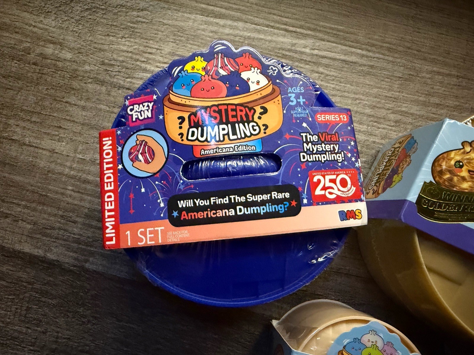 RMS Mystery Dumpling Golden Ticket Americana Mini Dim Sum Squishy Toy Lot 3 NEW