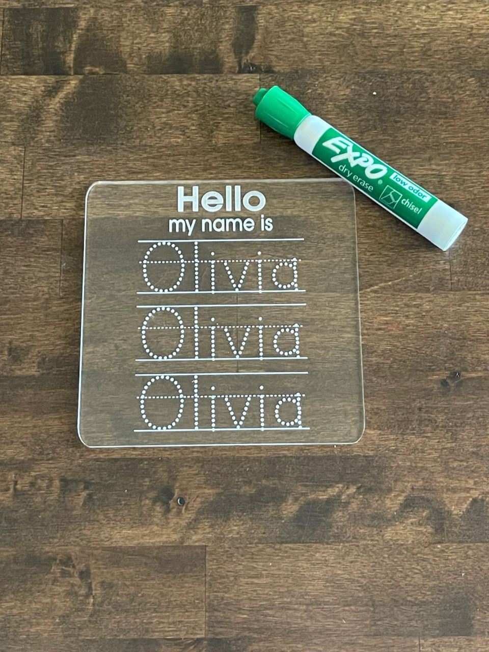 Reusable Name Board For Children Educational Preschool Kindergarten Dry Erase