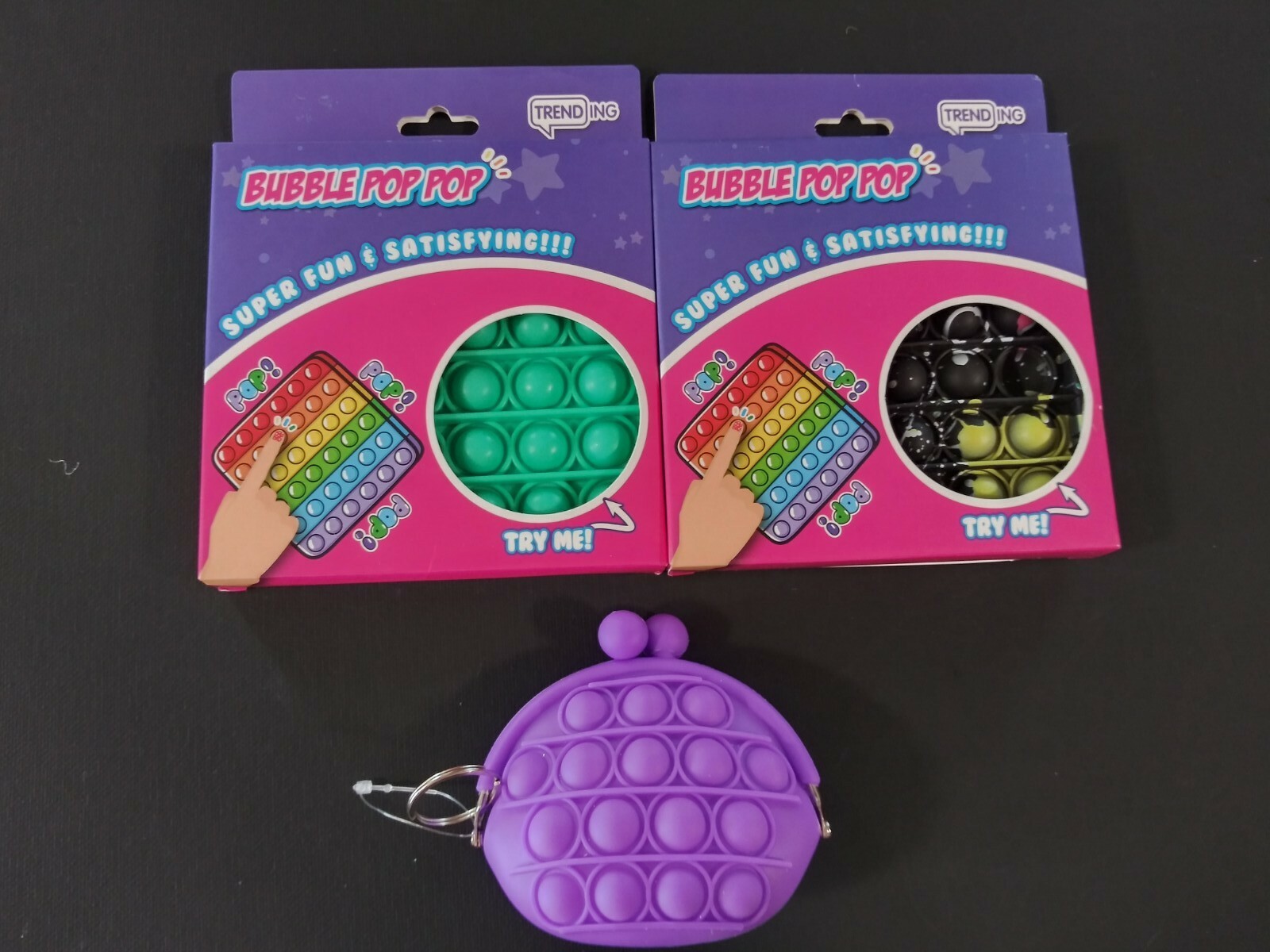 (3) Push Pop Bubble It Silicone Sensory Fidget Toy Autism Stress Relief Game