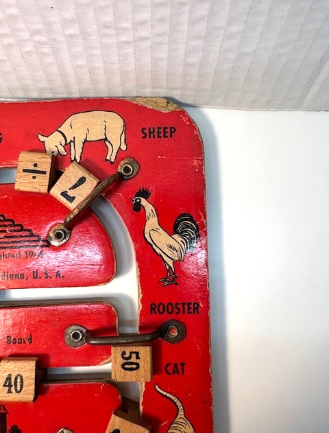 RICHMOND EDUCATIONAL SPELLING BOARD LETTERS NUMBERS FARM THEME 1948 vintage