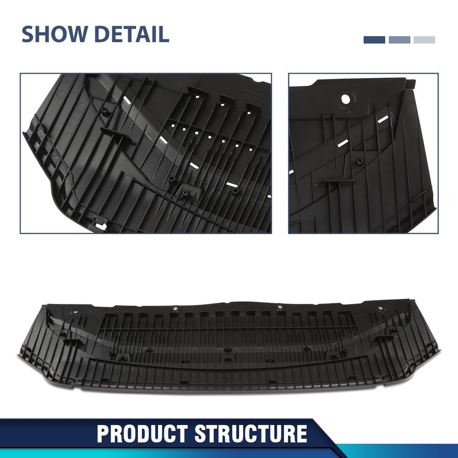 PIT66 Engine Splash Shield Front Lower Bumper Grille Grill Lower Plate Compat…