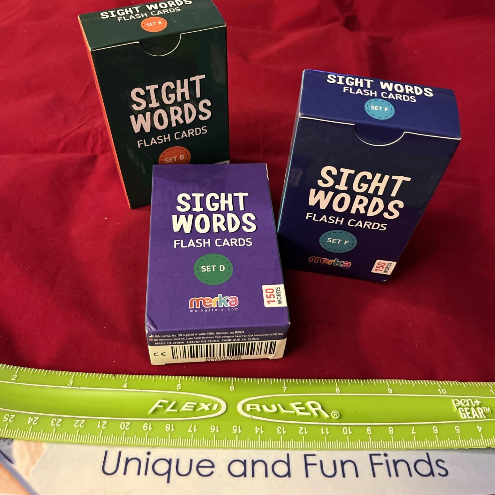Set Of 3 Sight Word Flashcards – Sets B,F &D EUC