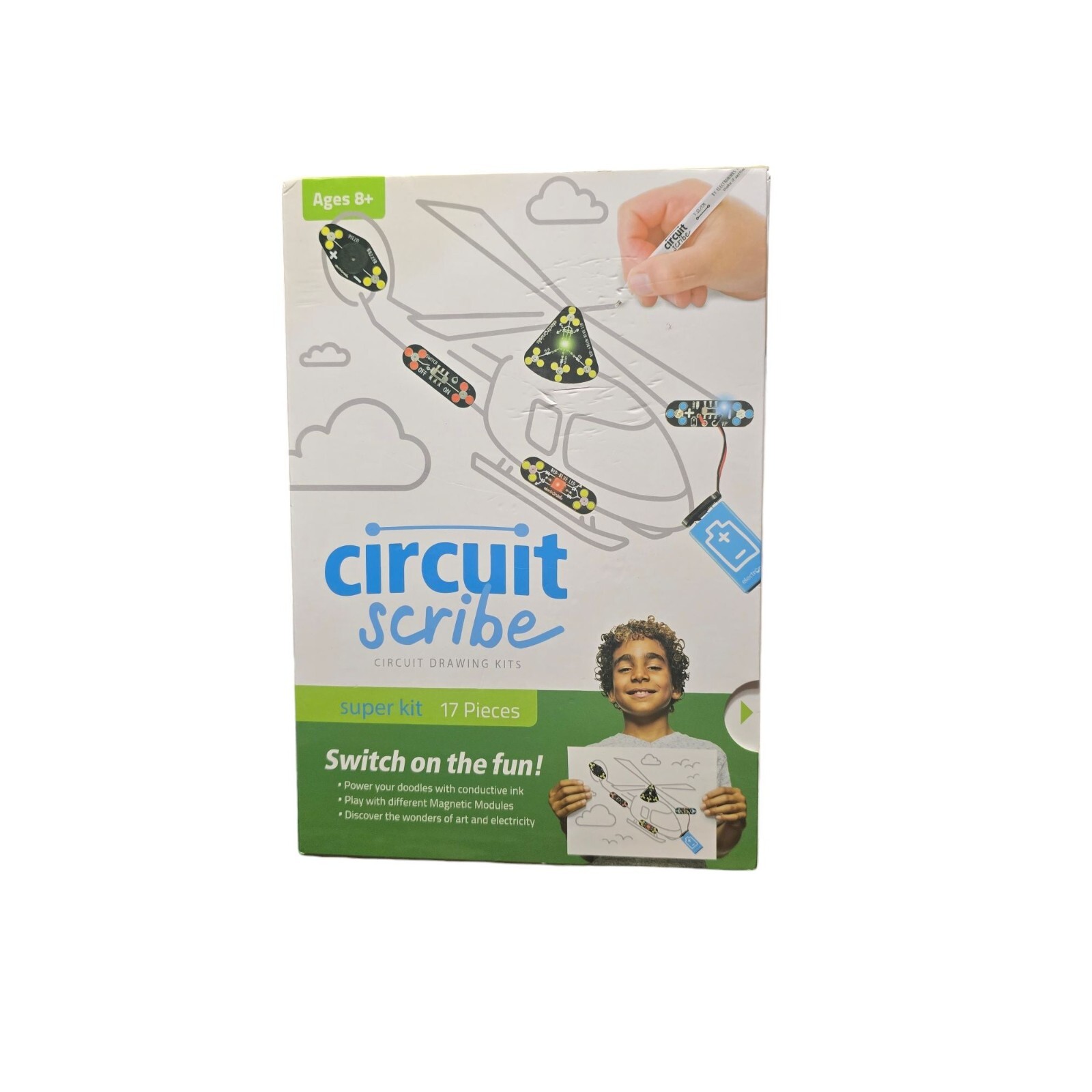 Circuit Scribe Super Maker Kit 17 Pieces – Conductive Ink Pen Magnetic Modules