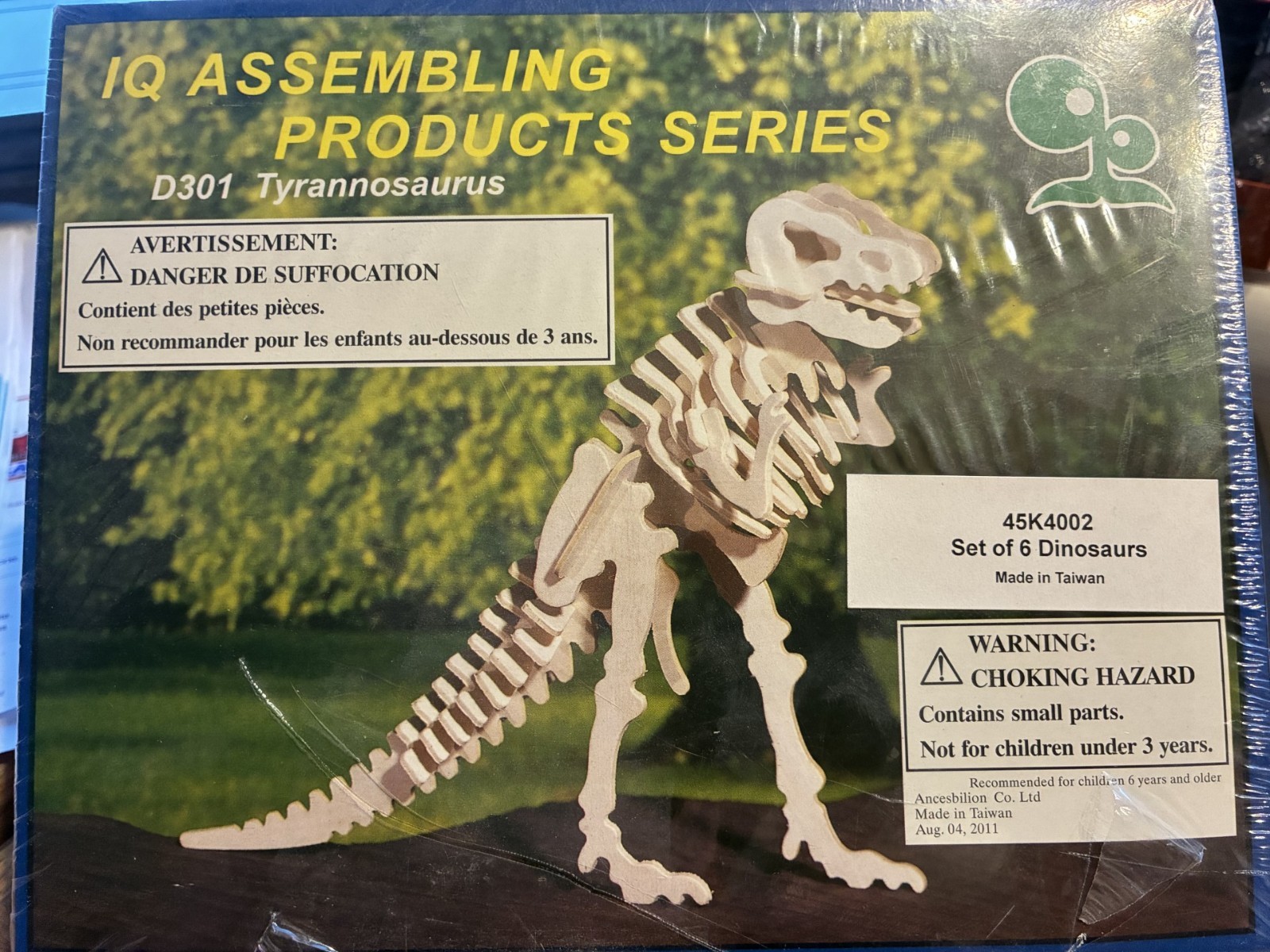 Lot Of 6 – Tyrannosaurus Dinosaur Puzzle Kits by Der Grune Punkt Learning toy