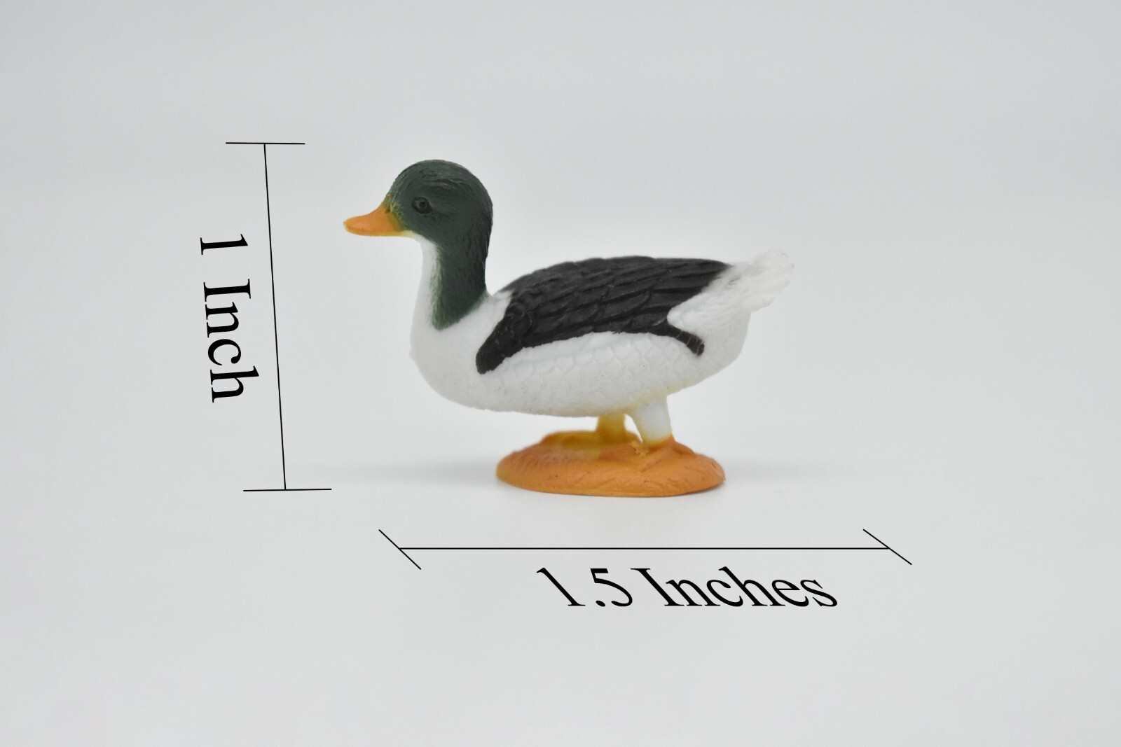 Duck, Mallard Toy, Very Nice Plastic Model, Hand Painted 1 1/2″ F1848 B238