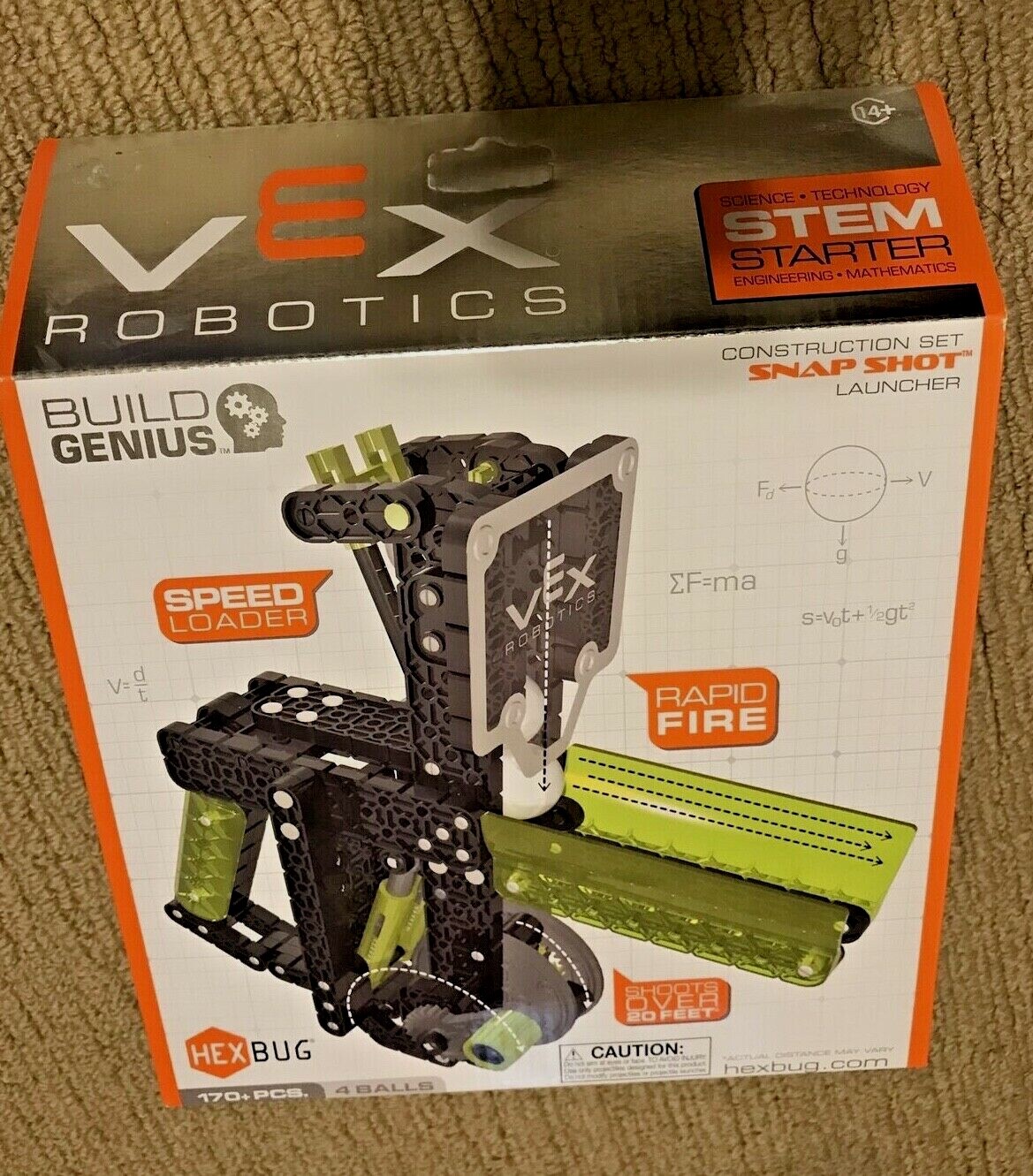 HEXBUG VEX Robotics Snap Shot DIY Ball Launcher Fun STEM Educational Engineering