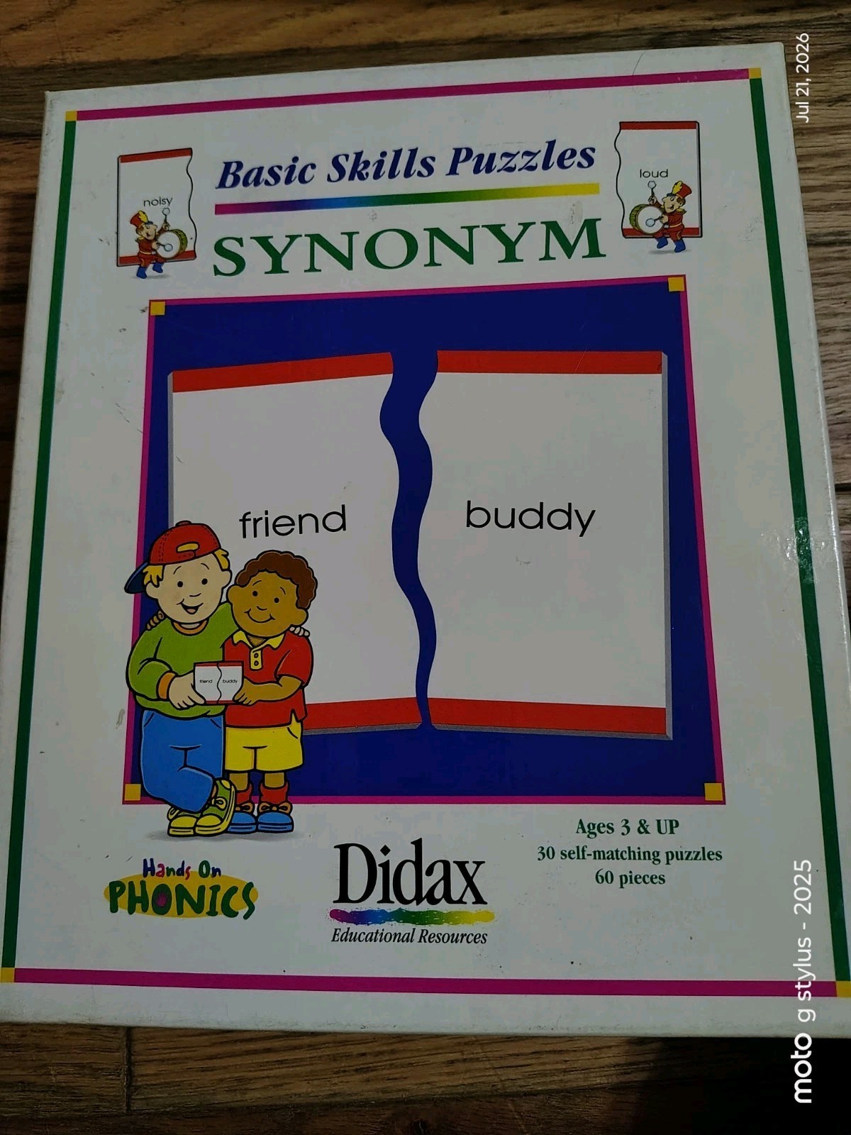 Didax Basic Skills Puzzles Synonym Hands On Phonics COMPLETE 60 Pc…