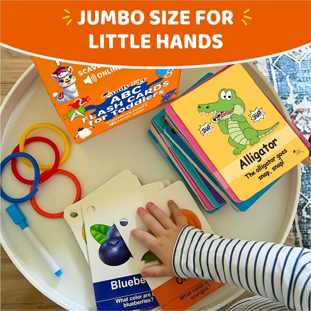ABC Flash Cards for Toddlers 1-3 – First Words, Alphabet, Animals, Colors, Numbe