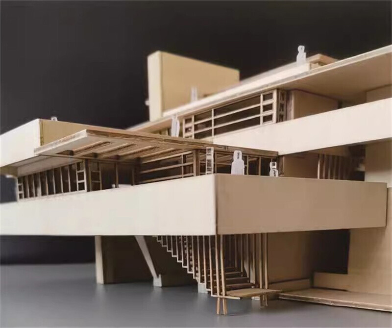 1/75 1/100 Villa 3D Wooden DIY Building Model Kits Assembly Kits Gifts Set