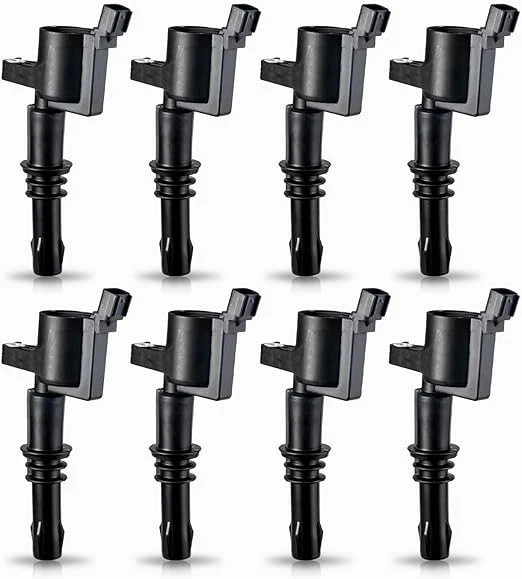 ENA Set of 8 Straight Boot Ignition Coil Pack Compatible with Ford Lincoln