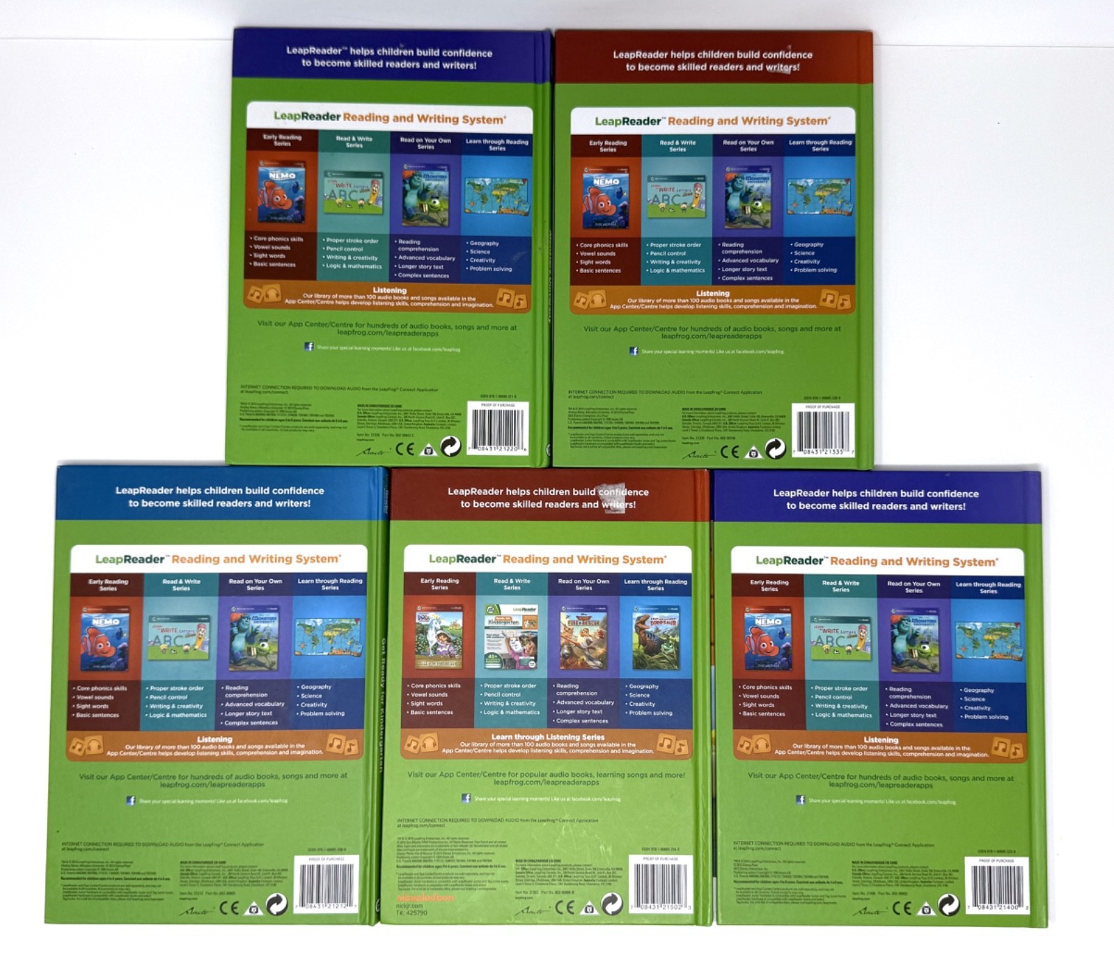 Leap Frog LeapReader Hardcover books – Disney Nemo Monsters Paw Patrol U PICK 1
