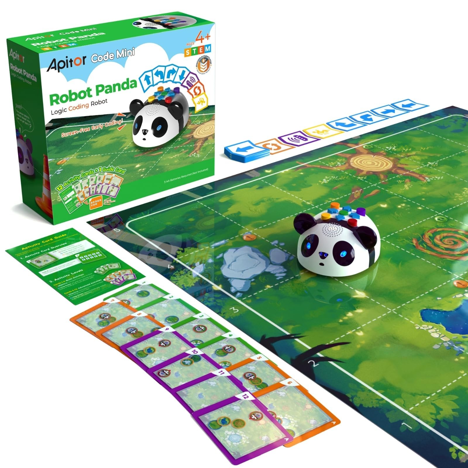 STEM Coding Robot Activity Set – 48 Pieces, Screen-Free Educational Toy for Kids