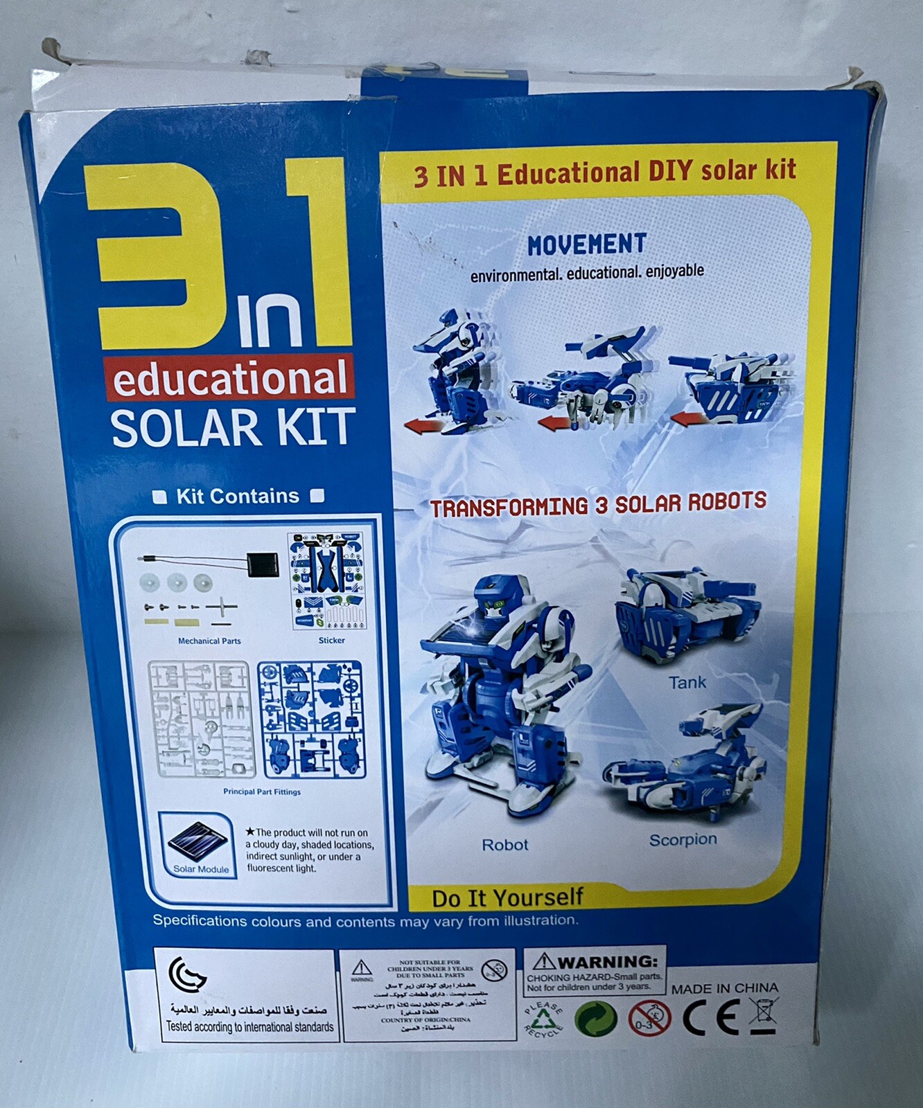 3 in 1 Solar Robot – 3 In 1 Educational DIY Solar Kit