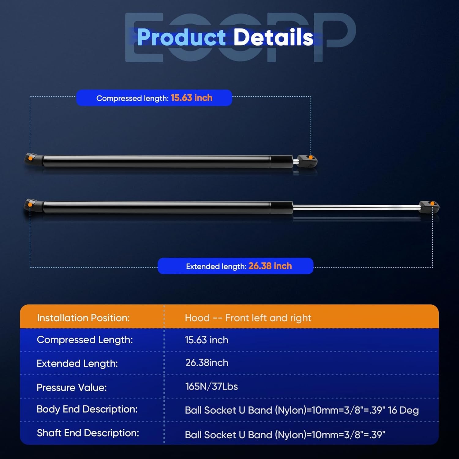 Lift Support Front Hood Struts Gas Springs for Toyota Avalon 2013-2016,for Toyot