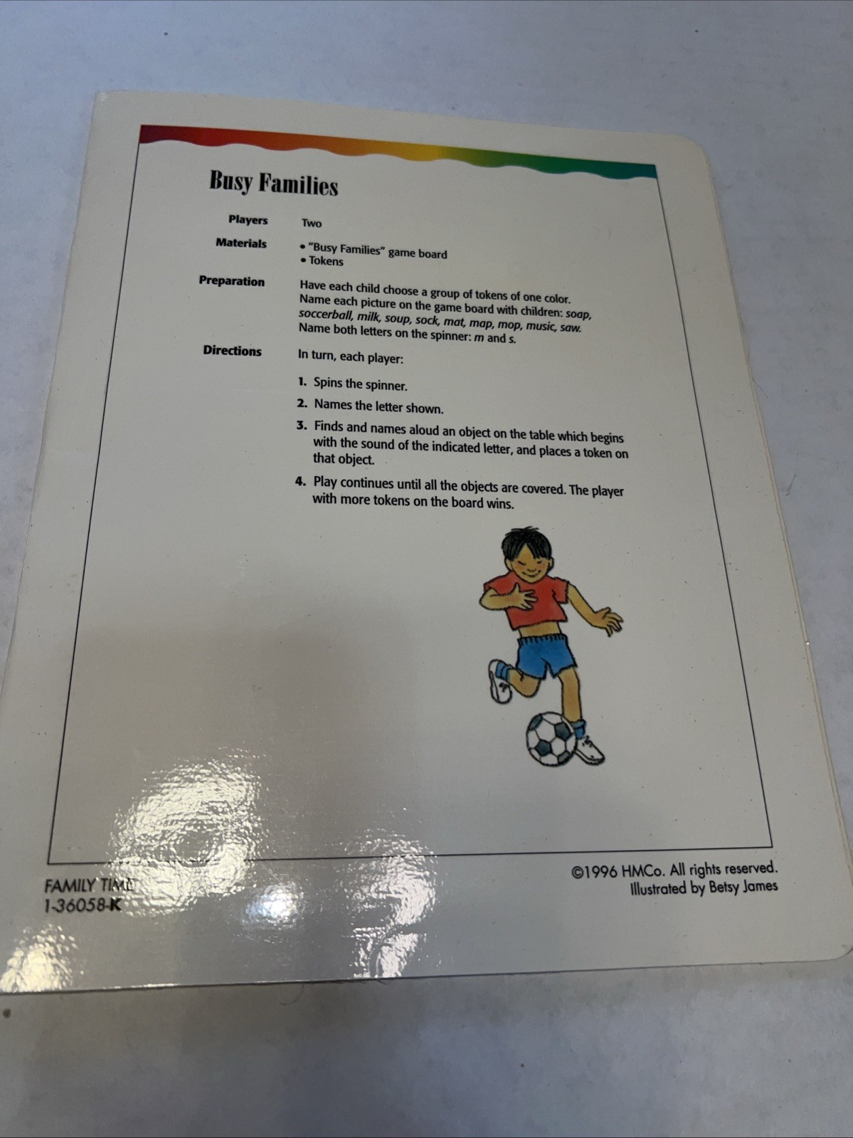 Busy Families Grades K-1 File Folder Game Beginning Sounds