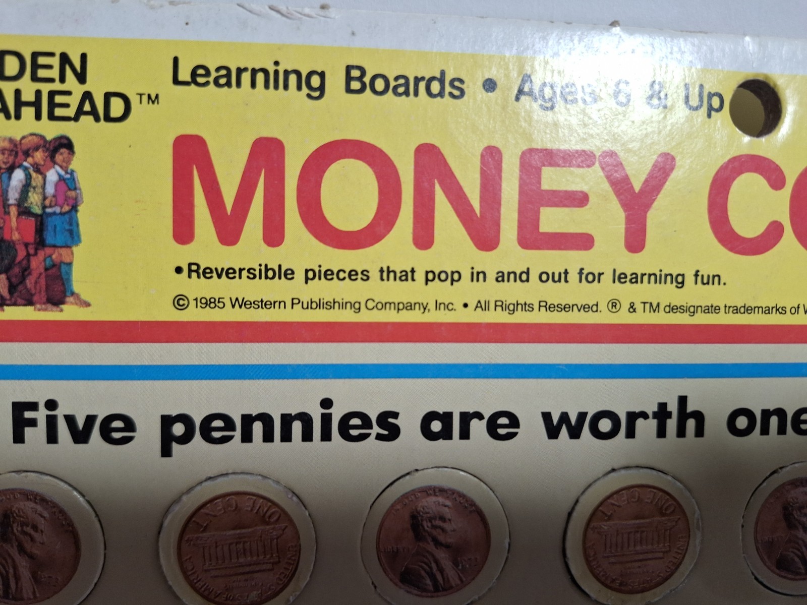 1985 Collectors Vintage Golden Step Ahead learning Puzzle Fun with Money 4739-1