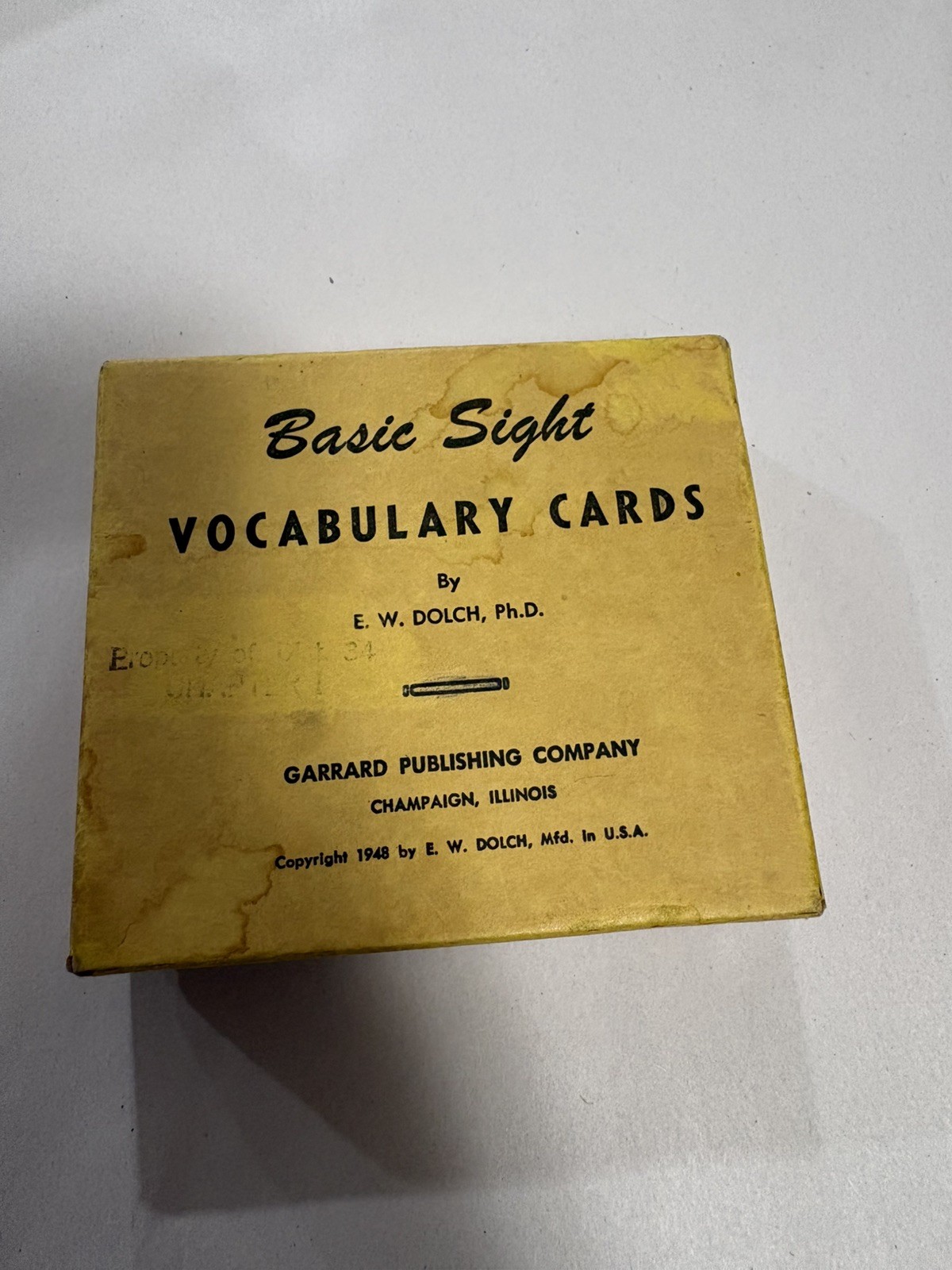 Vintage Basic Sight Vocabulary Cards By E.W. Dolch 1949 Garrard Press 1952 EUC