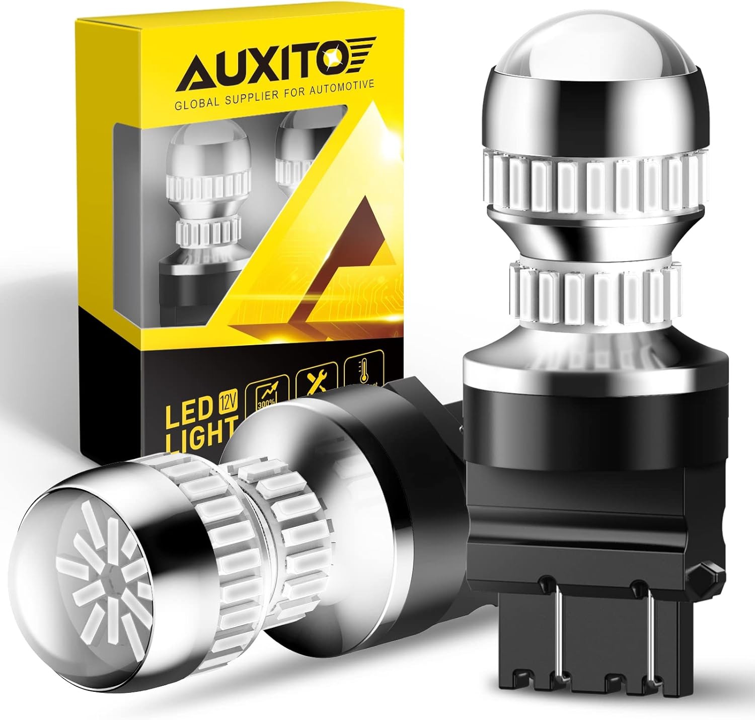 AUXITO LED Brake Tail Light Bulbs 3156 3157 LED Bulb Red Super Bright 3056 3057