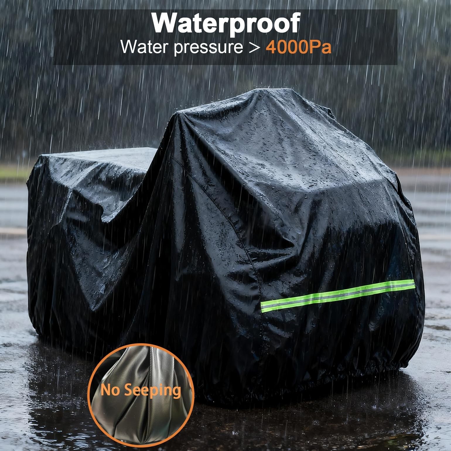 ATV Cover, 600D Heavy Duty 4 Wheeler Cover Waterproof Outdoor Quad Cover Comp…