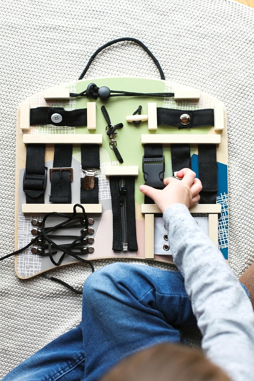 small foot Connectors and Fastenings Activity Board, diverse motor skills fun fo