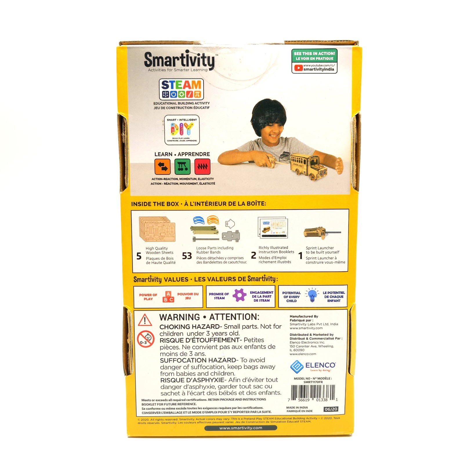SMARTIVITY Campus Surfer wood school bus- Activities for Smarter Learning
