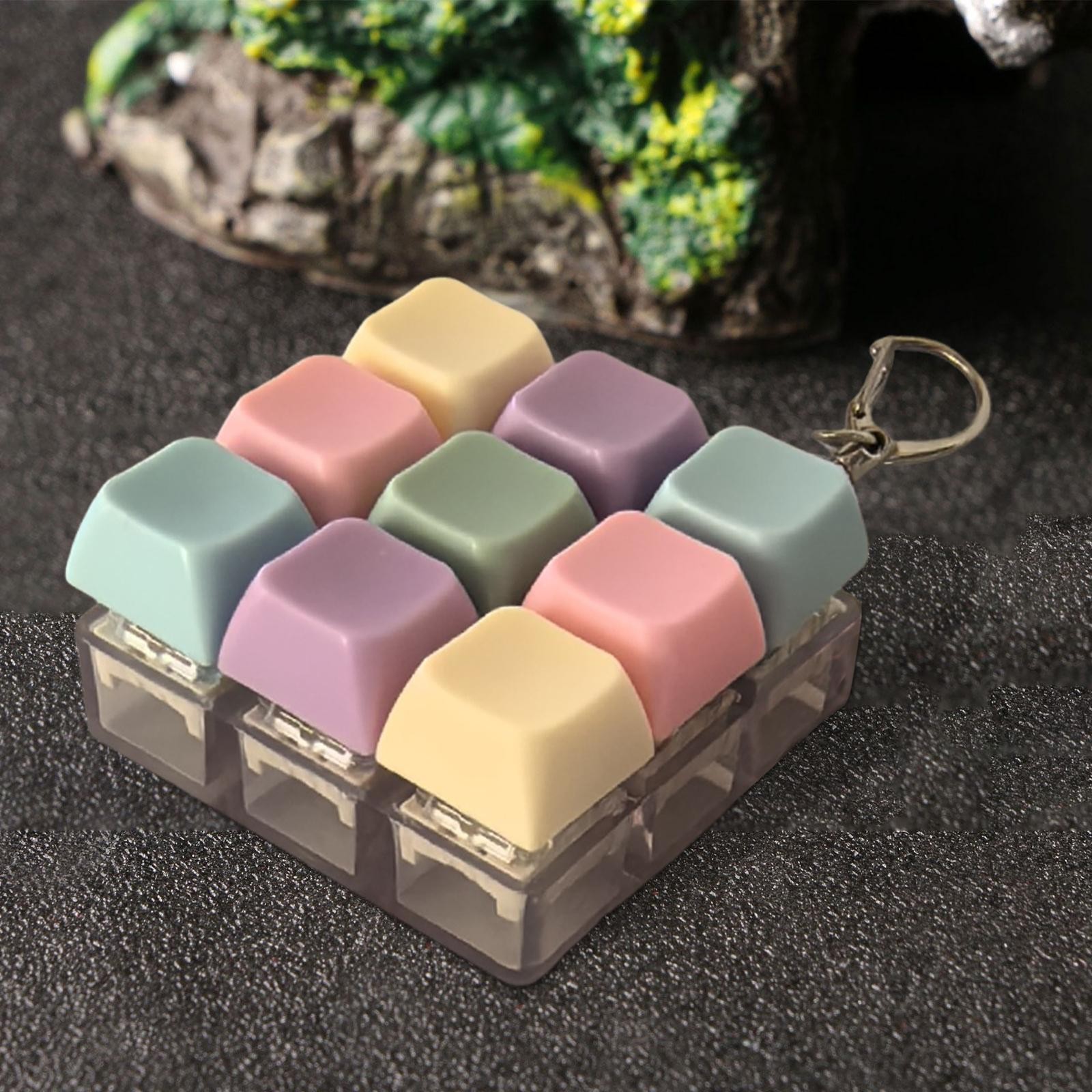 Keyboard Fidget Keychain Mechanical Key Keyboard Button Relaxing Toy