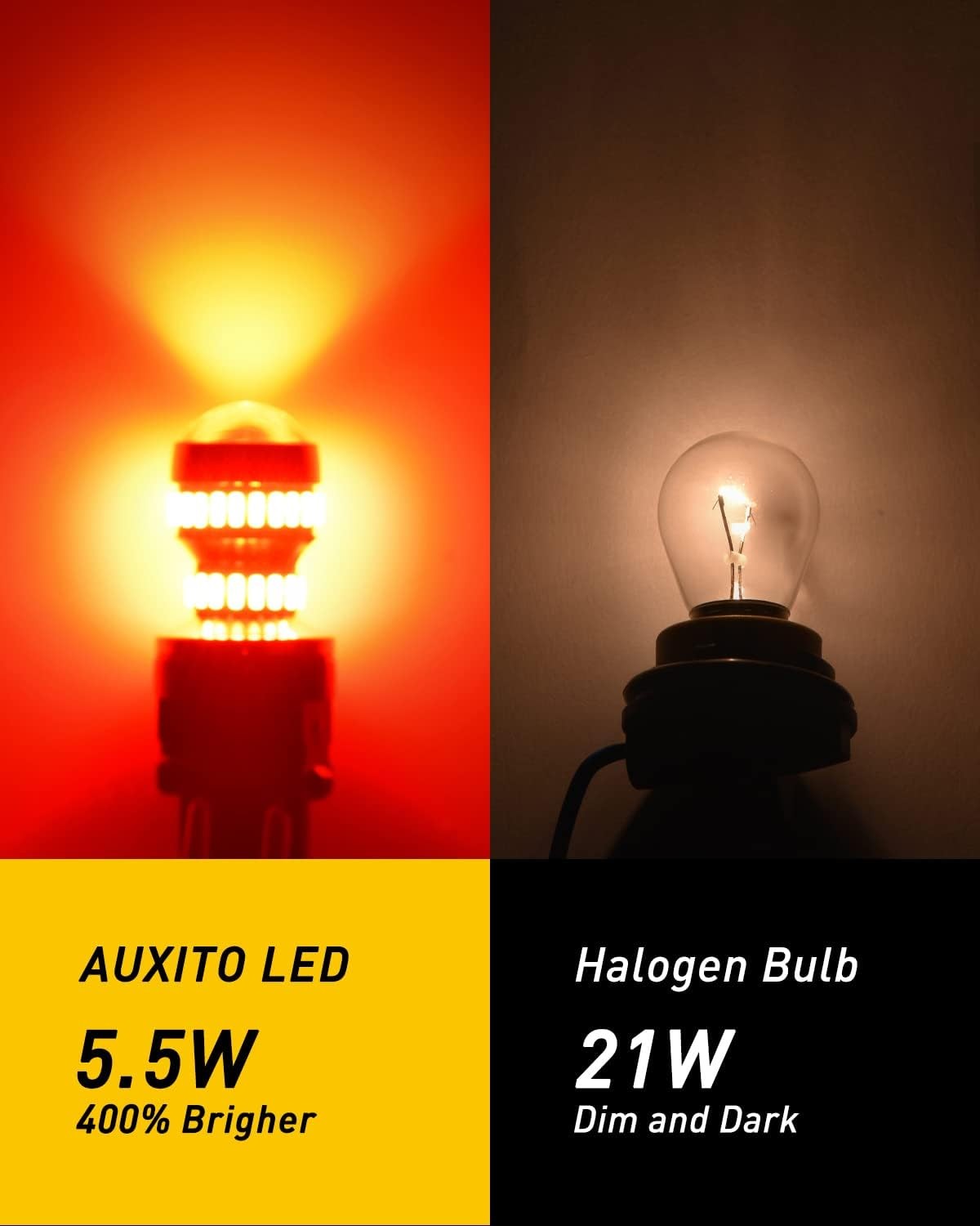 AUXITO LED Brake Tail Light Bulbs 3156 3157 LED Bulb Red Super Bright 3056 3057