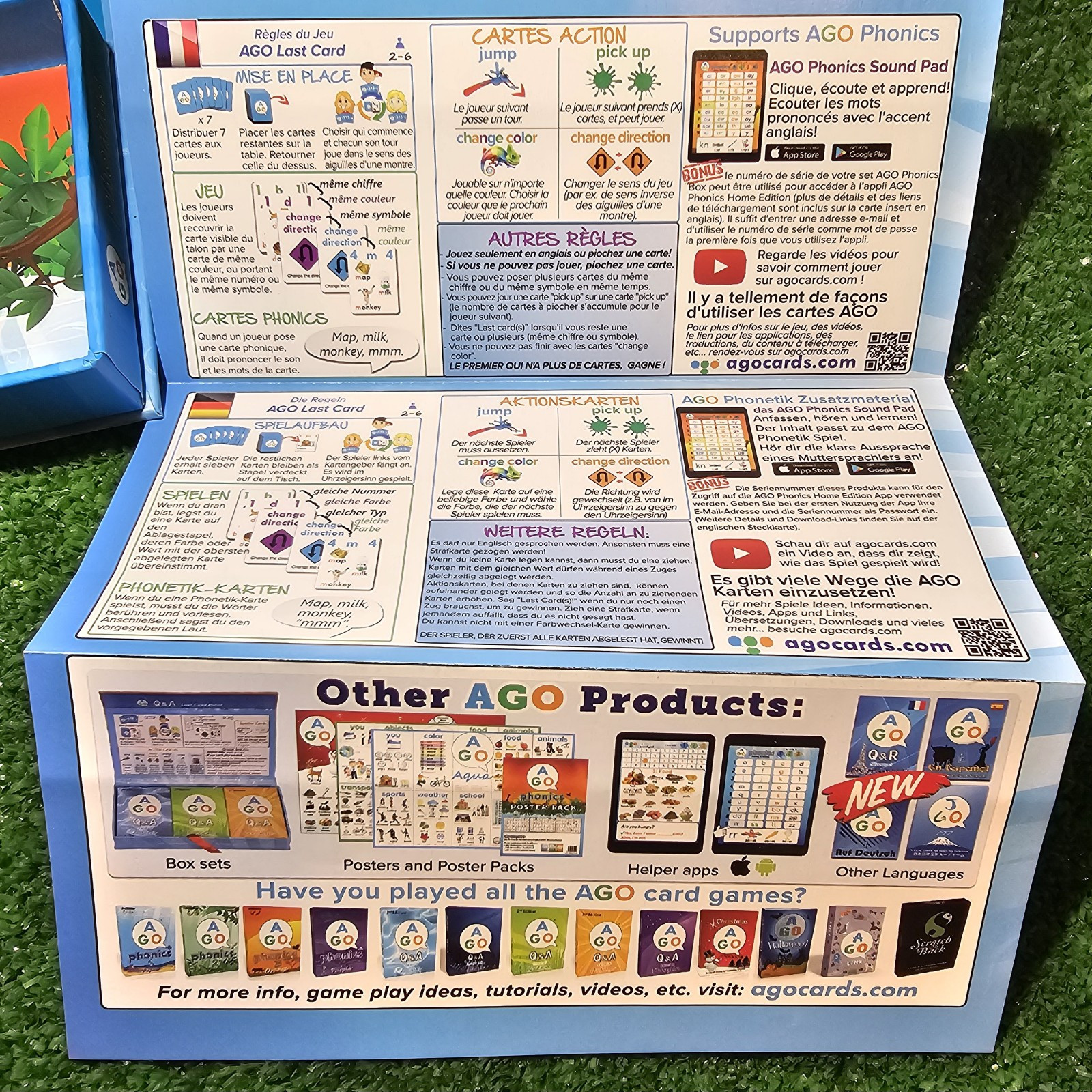 AGO QnA ESL Card Game for Learning English. 3 Level Box Set. Practice English…