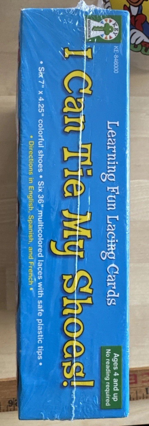 I Can Tie My Shoes Lacing Cards 846000 Key Education Brand New