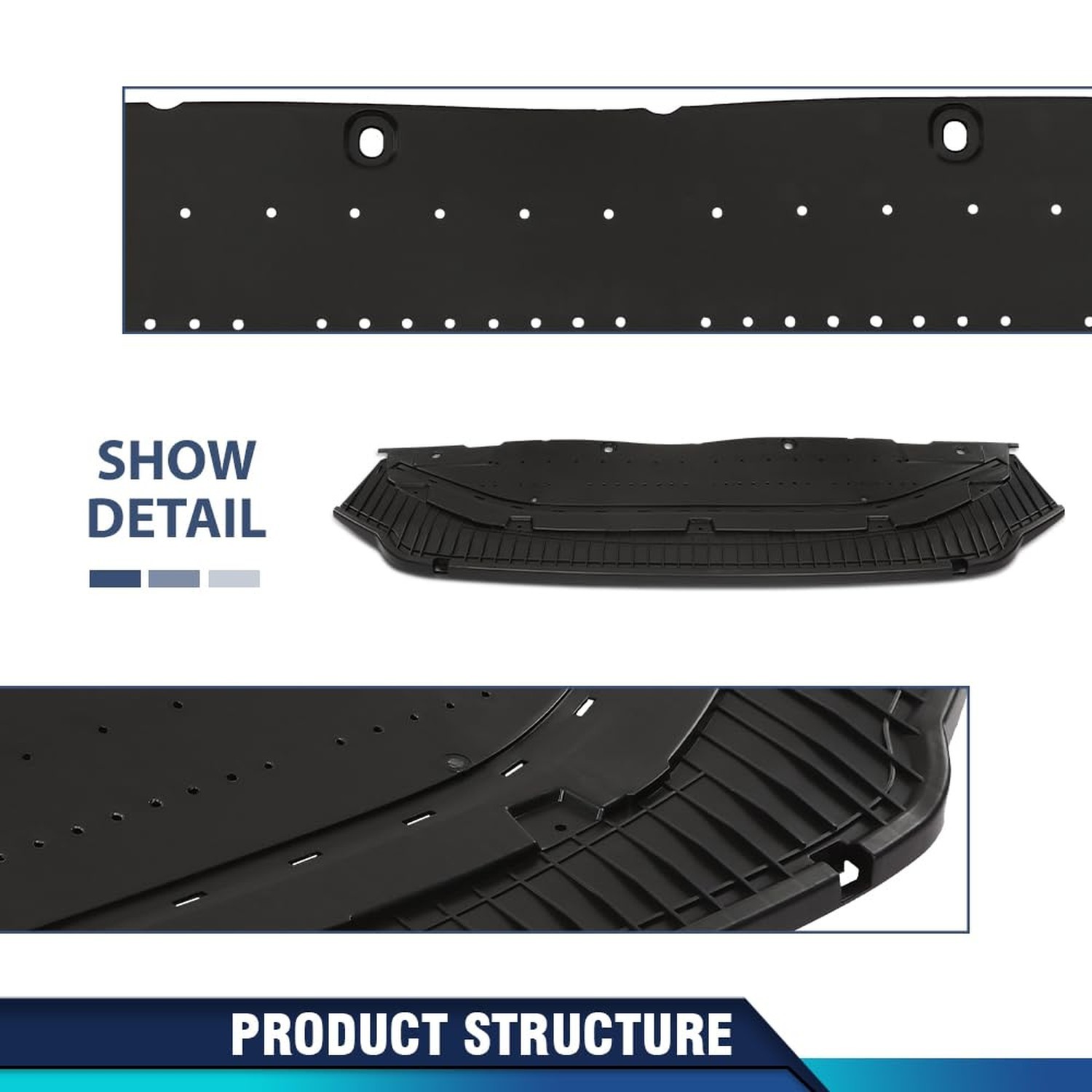 PIT66 Engine Splash Shield Front Lower Bumper Grille Grill Lower Plate Compat…