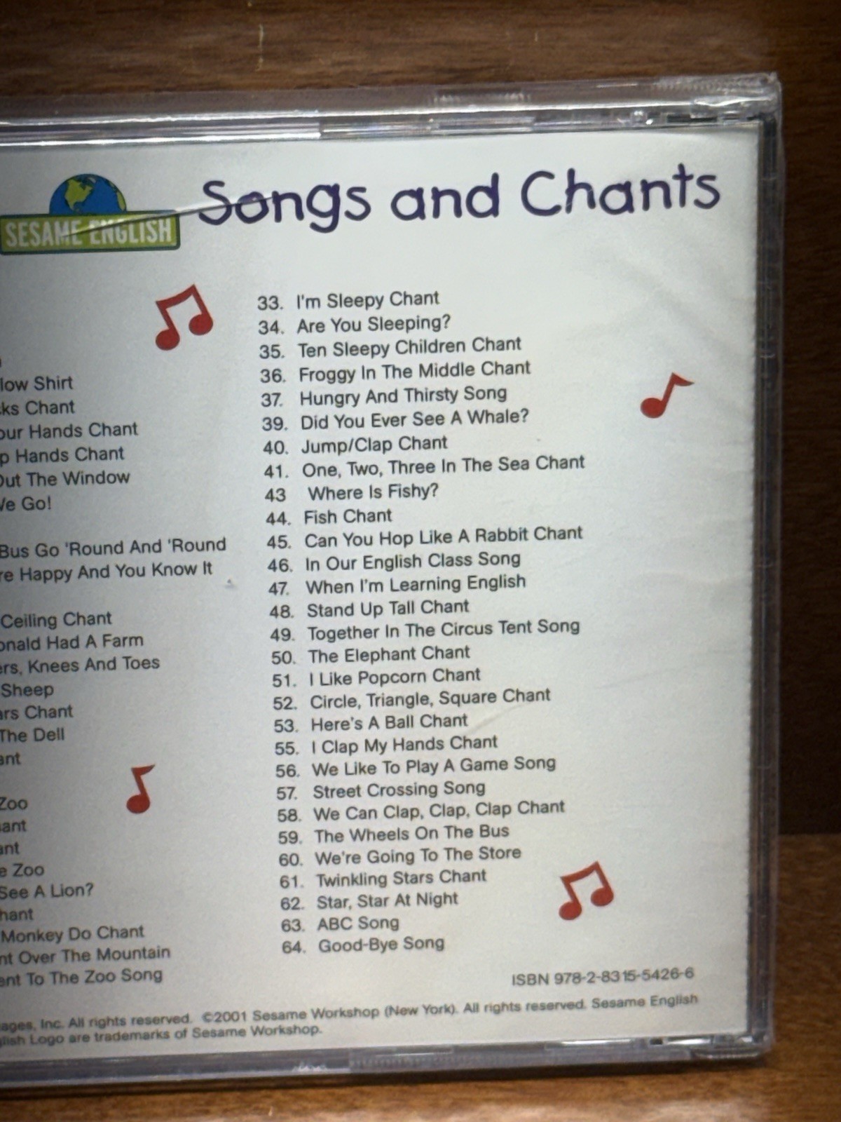 Berlin’s Kids Sesame English Elmo 2 Songs & Chants CD New Sealed 2001