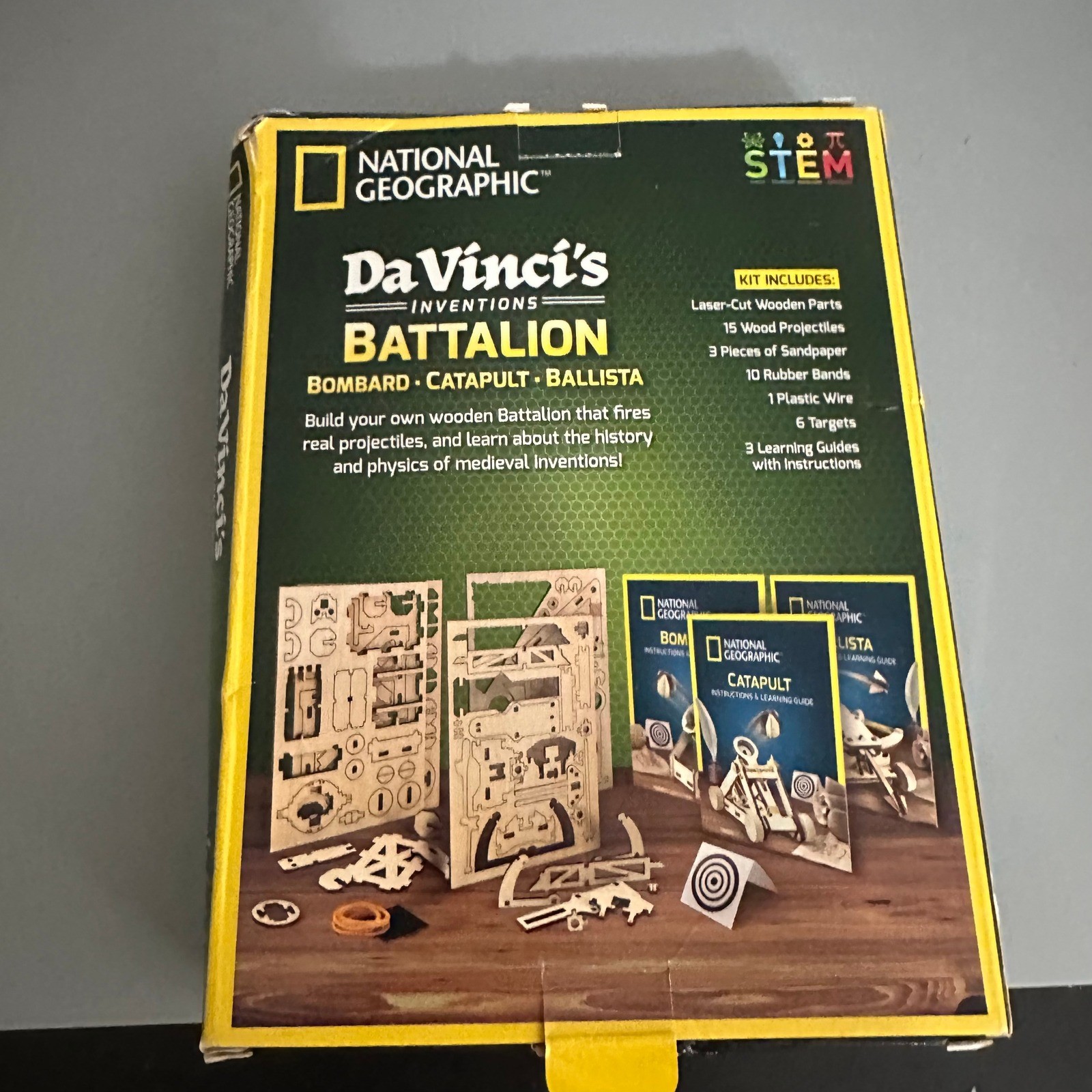 National Geographic Da Vinci’s Inventions Battalion STEM Wooden Model Kit 3-Pack