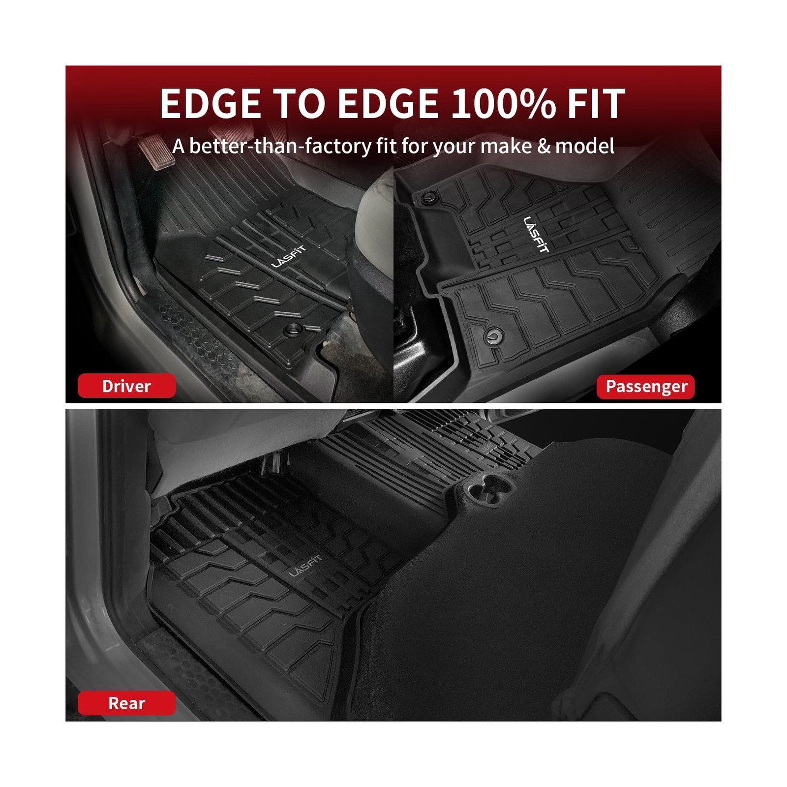 LASFIT Floor Mats 2013-2018 for Dodge Ram 1500/2500/3500 Crew Cab, 2019-2024 …