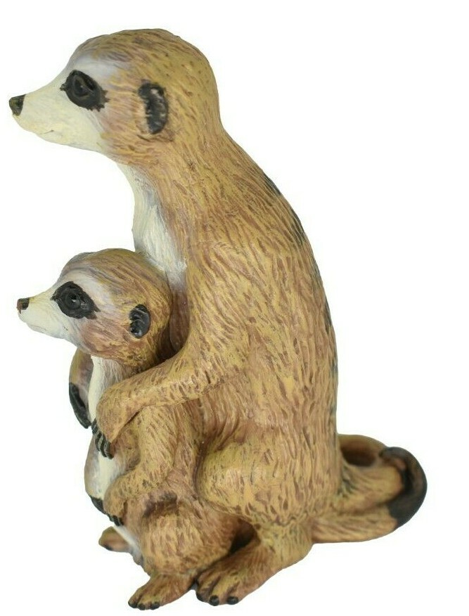 Meerkat with baby Plastic Replica 4 1/2″ Tall- F1351 B177