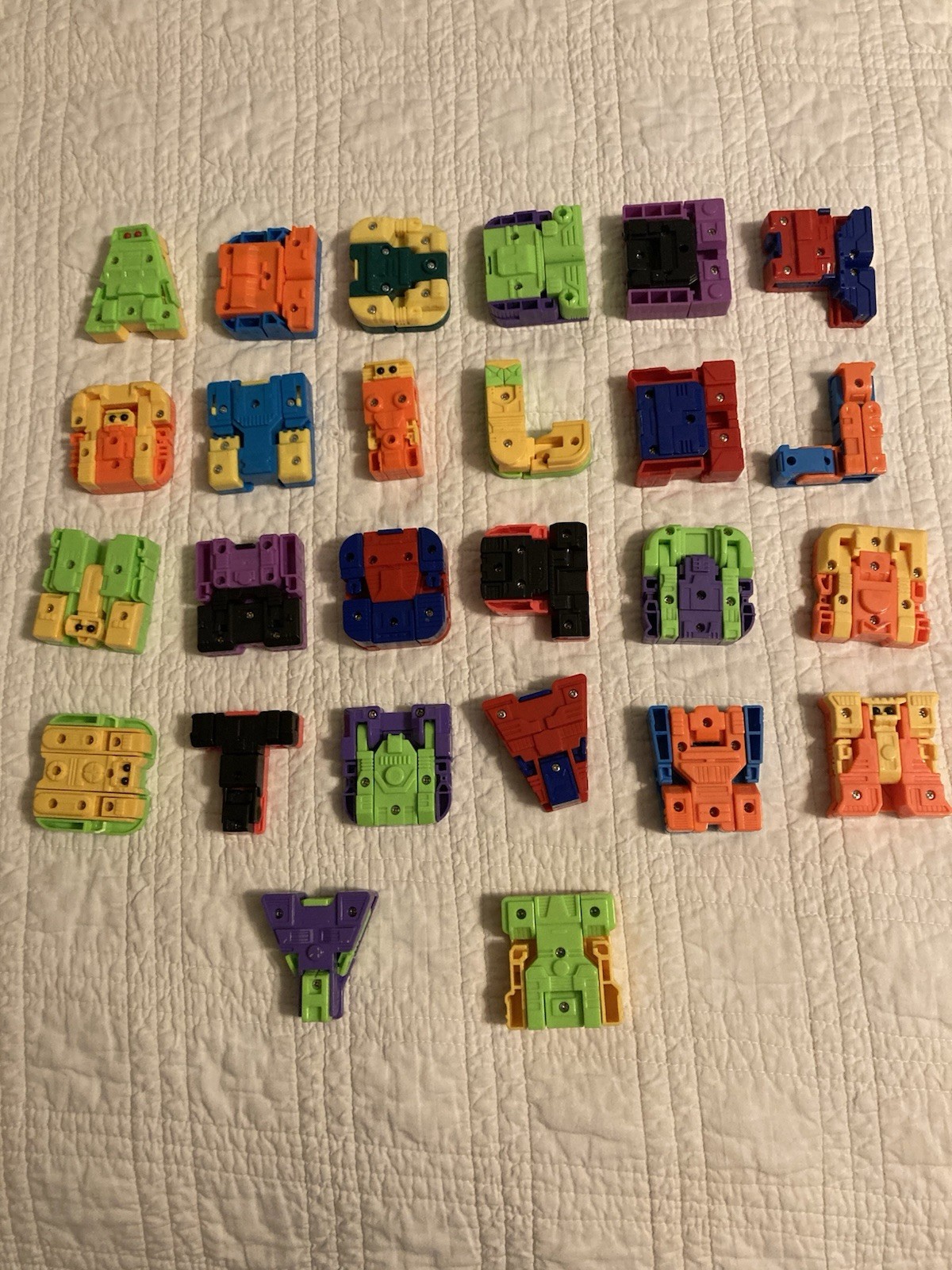 Alpha Bots Transformers Robot Fun & Educational Letters, A-Z, 26 pcs., A-50