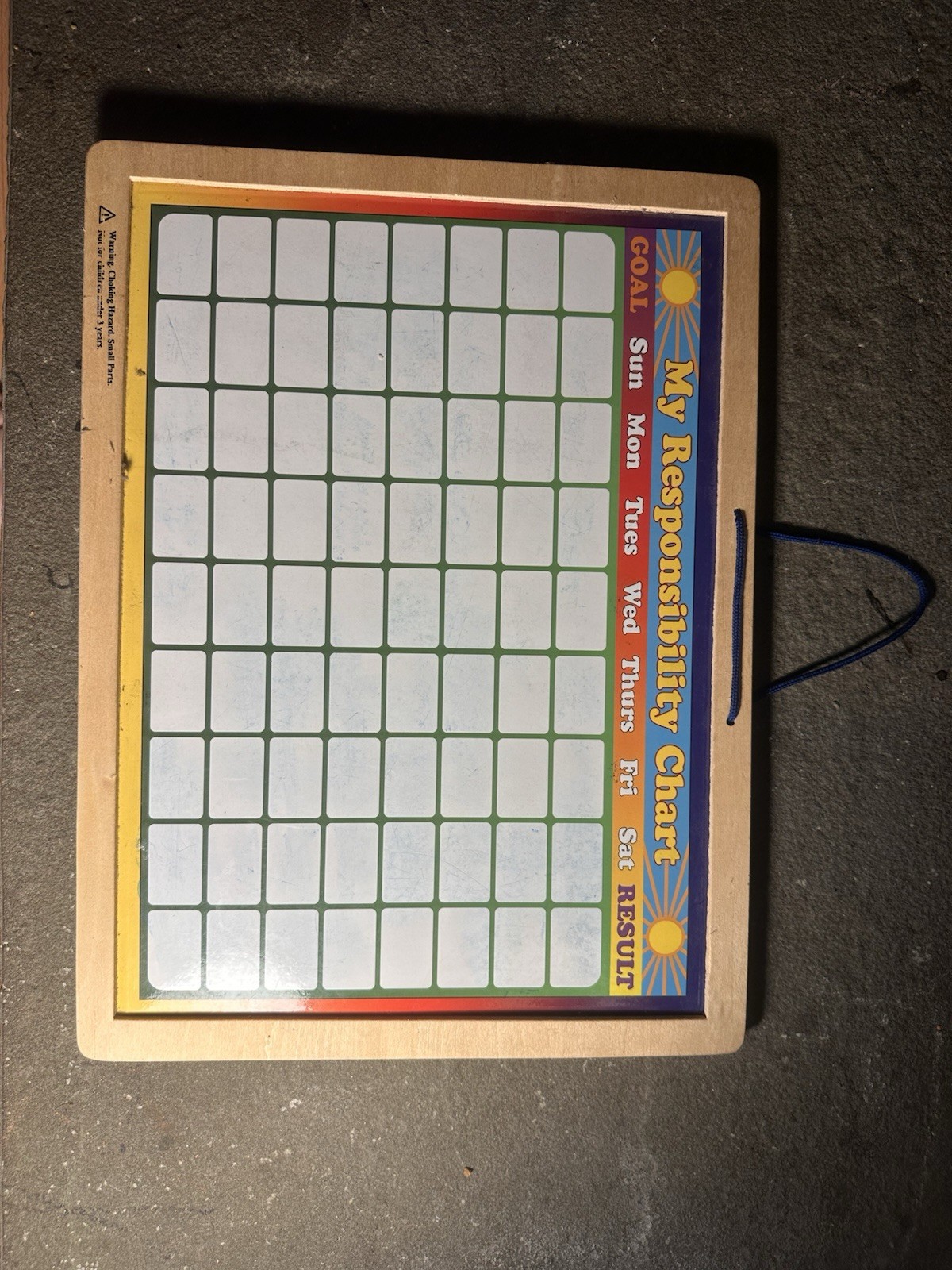 Rewards And Responsibility Chore Chart