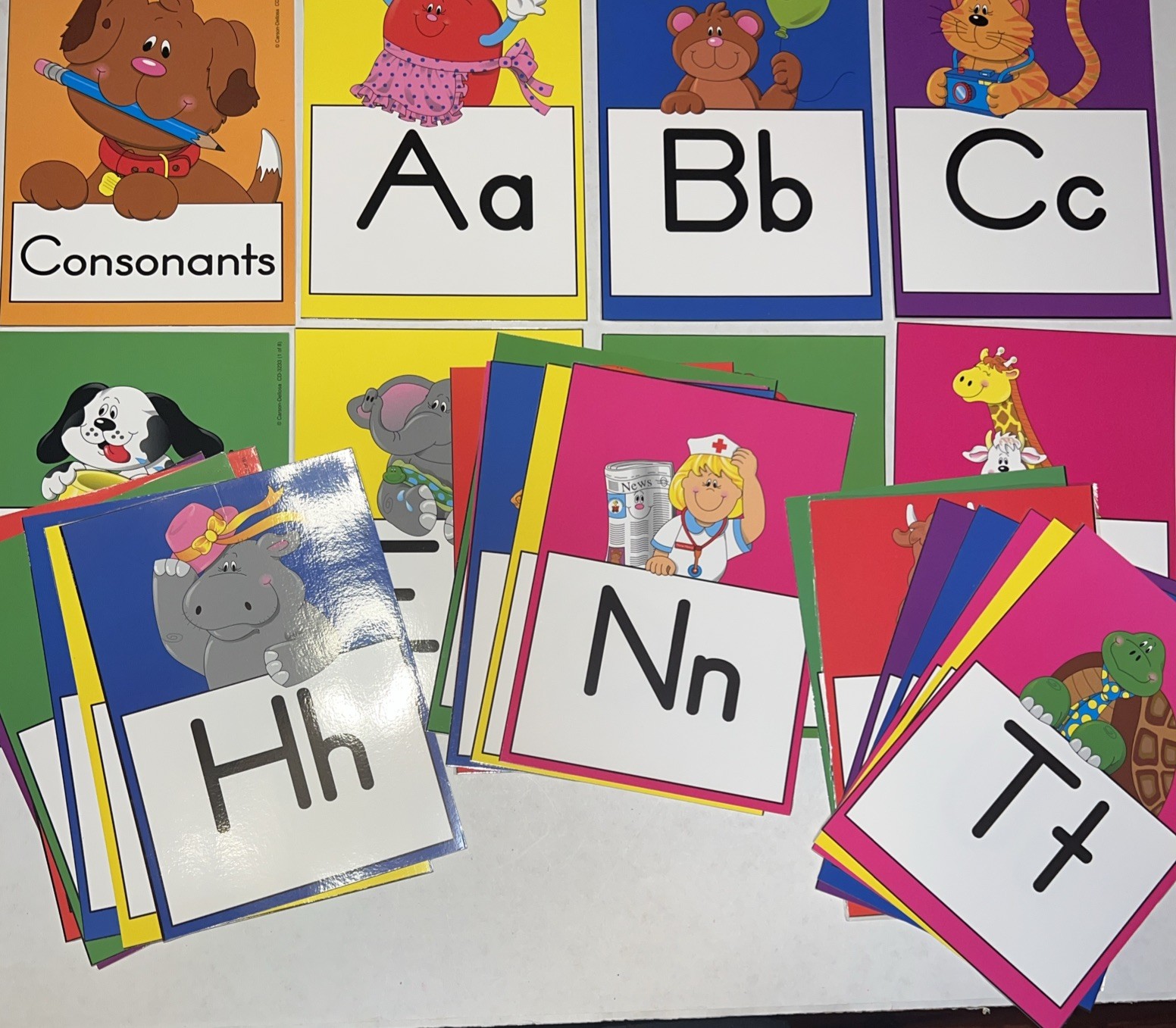 26 Laminated Colored Alphabet Cards 6” X 8.5” Classroom Signs Carson-Delossa