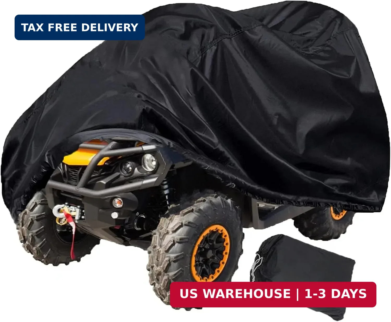 Waterproof ATV Cover,Small 420D Heavy Duty Quad Cover Protects 4 Wheeler from Sn