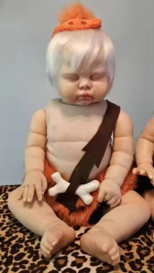 25inch Hand-Rooted Hair Pickle Reborn Baby Doll With Toddler Bebe without belly