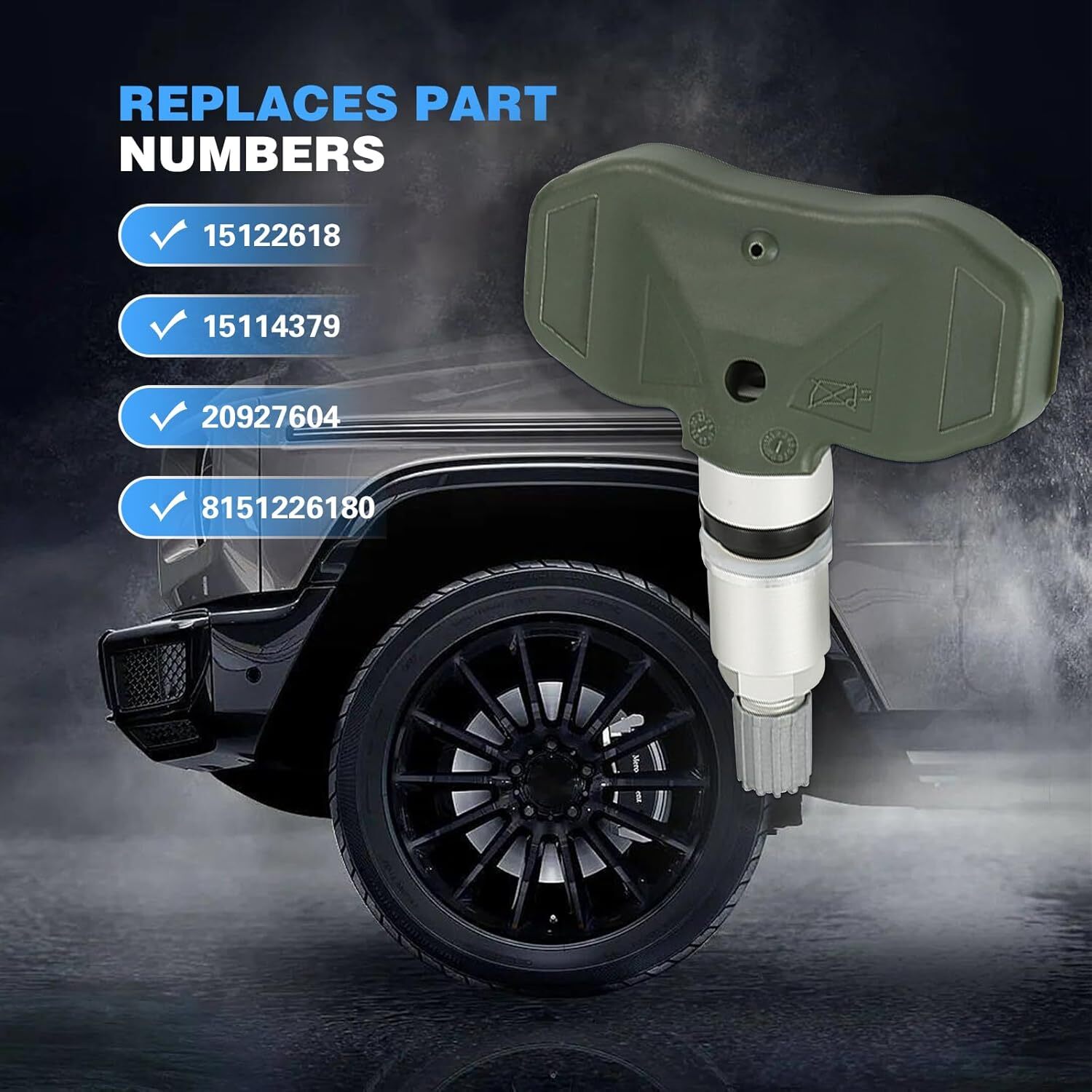Tire Pressure Monitoring System Sensor (TPMS) 315MHz Compatible for Chevrolet