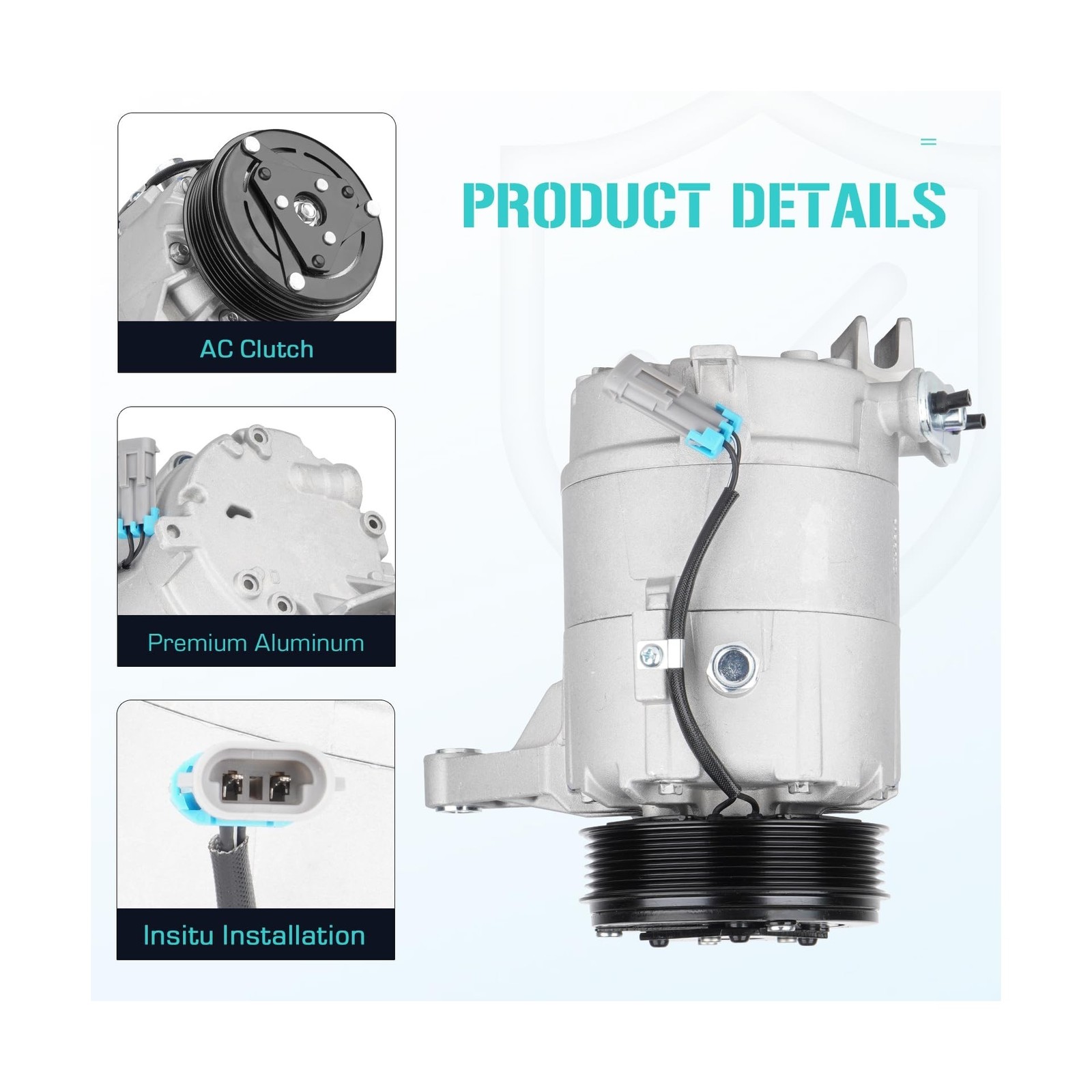 AC Compressor with A/C Clutch Fit for Pontiac G6 3.9L 2006, for Chevrolet Imp…