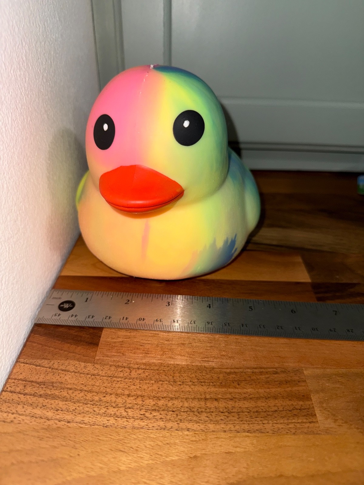 (2) Jumbo Squeeezy Tie Dye Rainbow Duck Sunny Days Viral Squish Toy Toymendous
