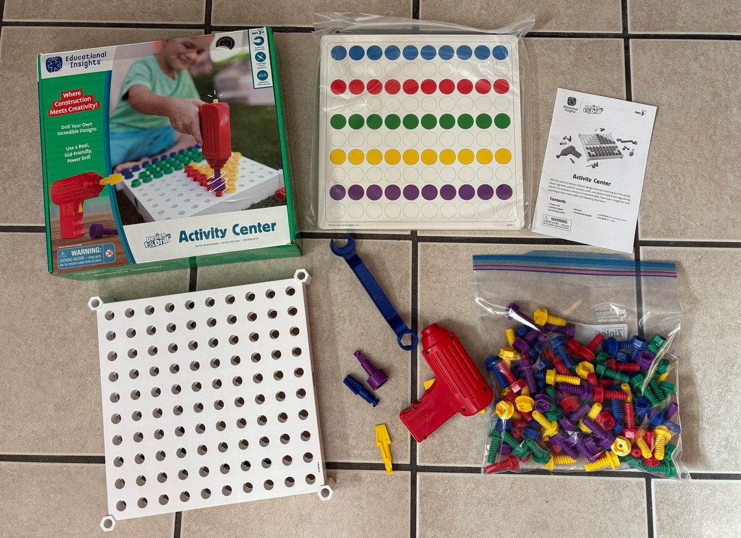 STEM Design and Drill Activity Center by Educational Insights Fine Motor Skills