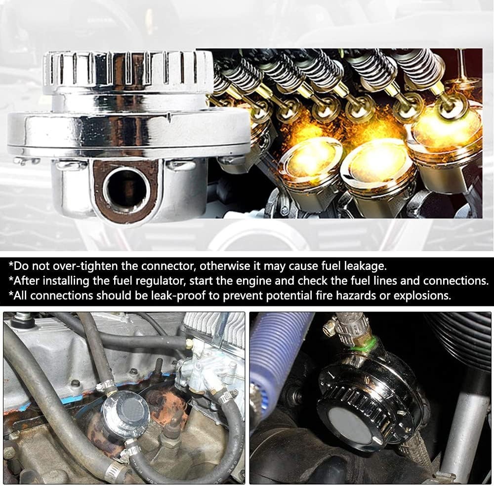 1-5 PSI Fuel Pressure Regulator Adjustable Manual Universal for Carburetor Carb