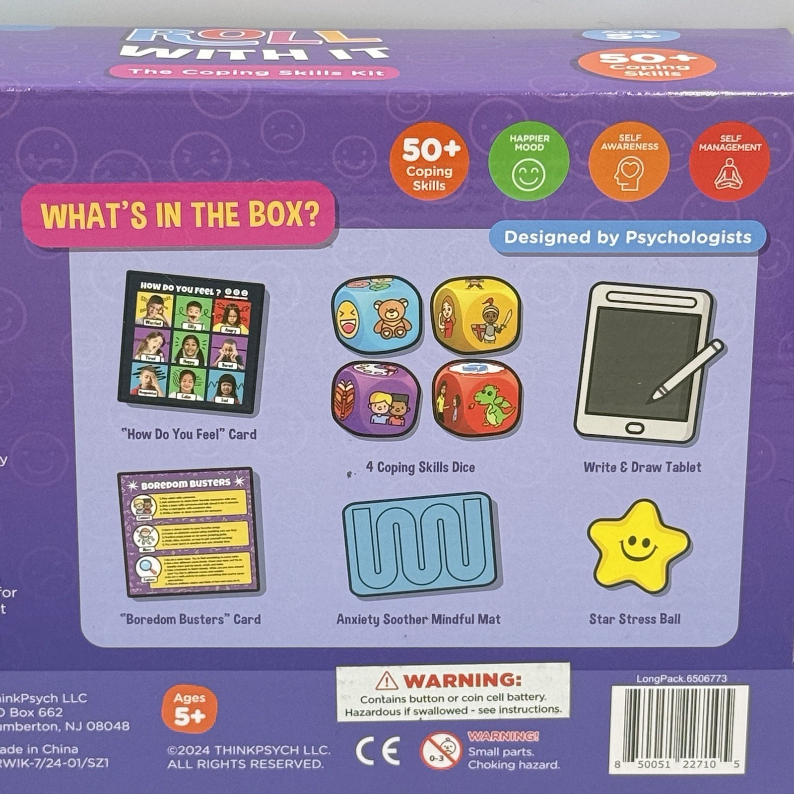 Roll With It CBT Coping Skills Kit Emotional Regulation Tools For Kids Open Box