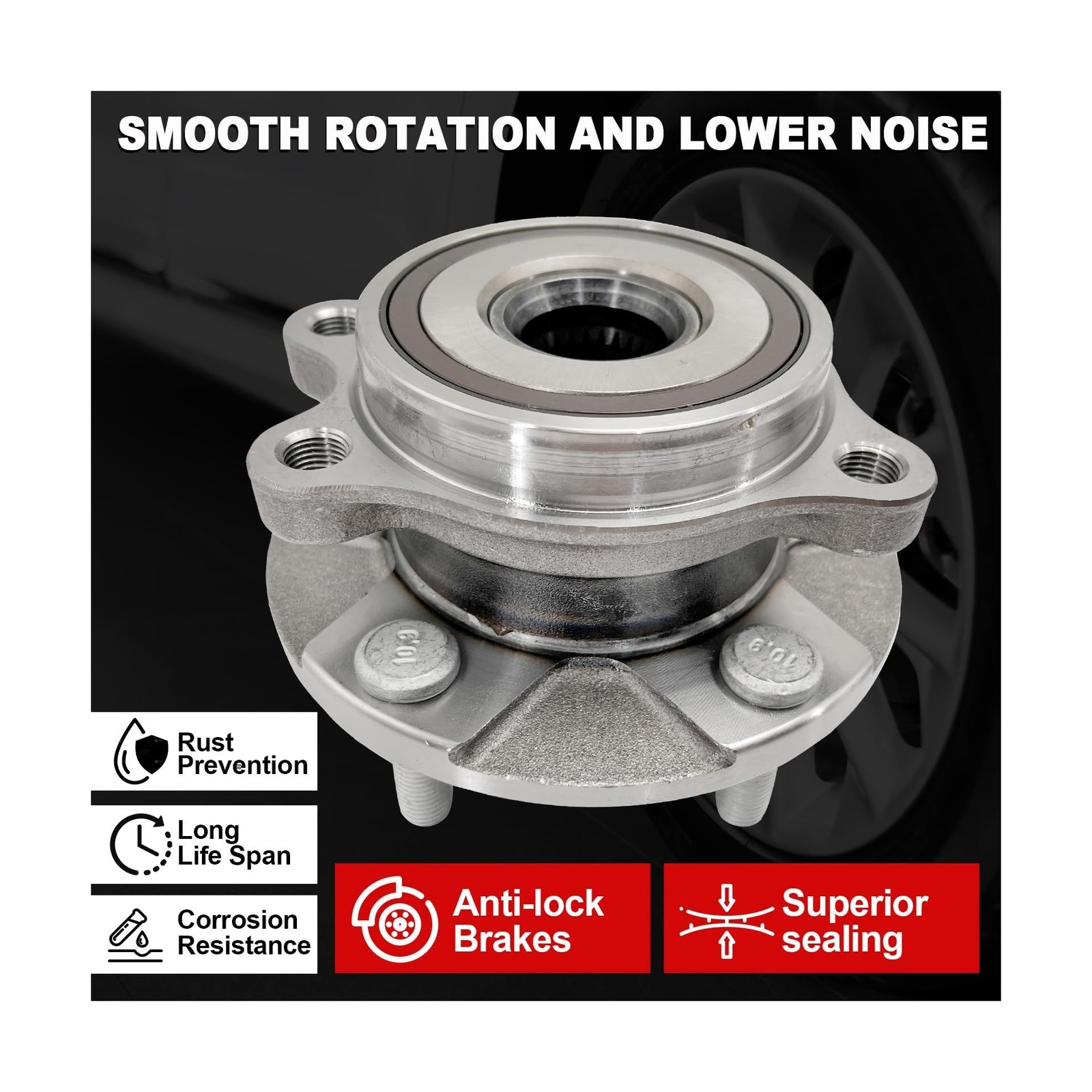 Pair 513257 Front Wheel Bearing Hub Assembly Compatible with Toyota RAV4 2006…