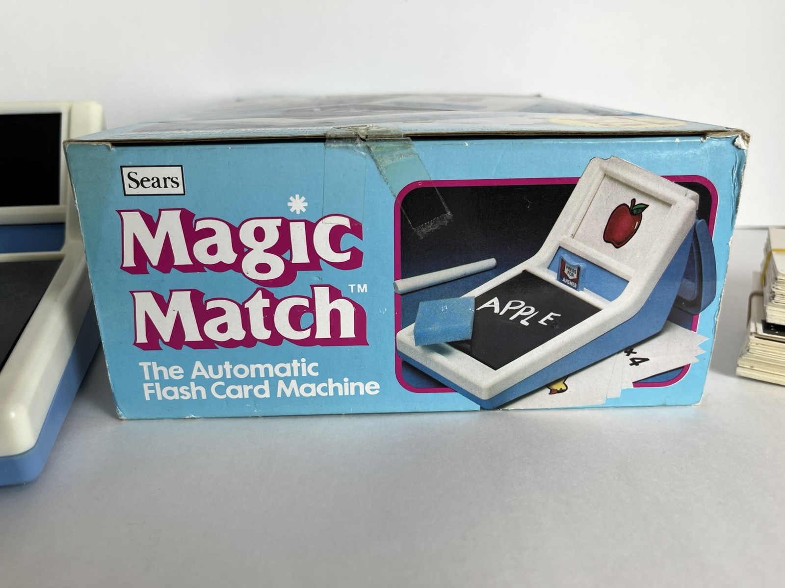 Vintage Sears Magic Match Flash Card Machine Educational Toy 1982